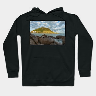 Mount Maunganui stands tall across Main Beach Hoodie